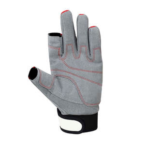 Guantes de Navegación de Cuero de Alta Calidad con Logotipo Personalizado OEM, Diseño de Medio Dedo/Sin Dedos, Correa de Muñeca Ajustable, Impermeables para Hombre - Product Image 6