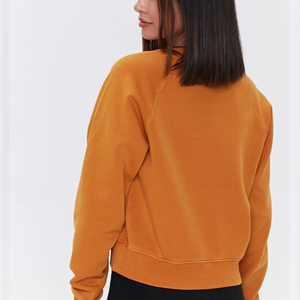Sudadera Amarilla OEM de Última Moda, Colores Brillantes para Mujer, Personalizada para Uso Casual, 100% Algodón - Product Image 4