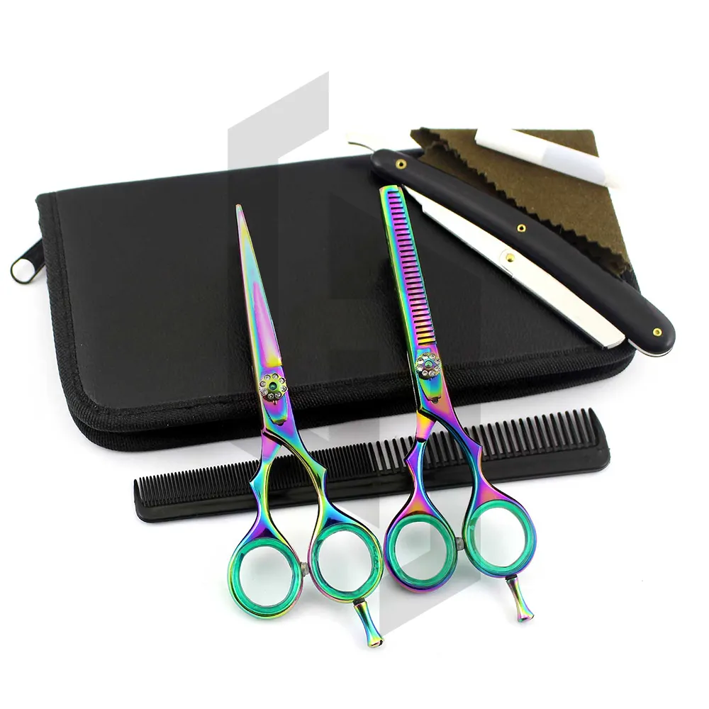 Hair Cutting Scissors Set Barber Hair Scissors Thinning Scissor Hairdressing Shears Stainless Steel Hair Cutting Shears Kit