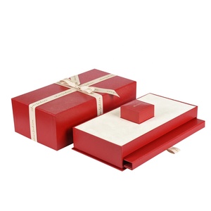 Logo personalizzato Rosso in pelle Speciale plastica del Regalo Dei Monili Box Set per la Proposta - Product Image 2