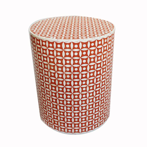 Table de chevet en bois décorative pour maison moderne Table de chevet design en incrustation d'os gravée à la main - Product Image 6
