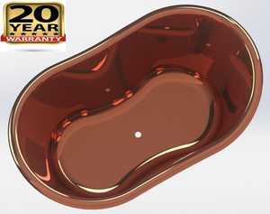 Bañera de cobre hecha a mano más vendida sin óxido con madera para decoración de baño de adultos del fabricante indio al mejor precio - Product Image 2