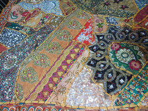 งานฝีมือเย็บปะติดปะต่อกันศิลปะชาติพันธุ์วิ่งตารางวินเทจ - Product Image 4