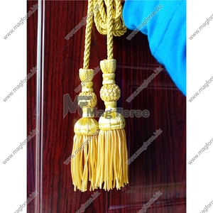 Borlas para bandera y pancarta Borla decorativa dorada de seda con flecos de recorte con tamaño y diseño personalizados - Product Image 6