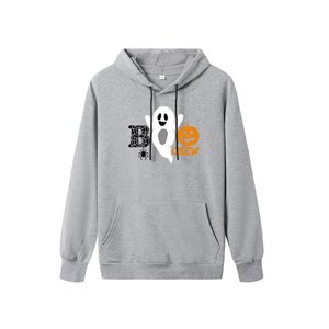 Halloween Women's Autumn Winter Lined Casual 100% Cotton Print <b>Hoodie</b> Sweatshirt Long Sleeve Pocket Pullover - Product Image 1
