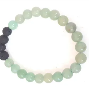 Green Aventurine With Lava Volcanic Beads Stone Combination Bracelets lava with crystal bracelets