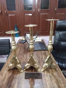Candelabro alter de latón de alta calidad, suministros de Iglesia, Brassworld, India - Product Image 2