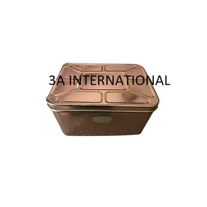 En trend dikdörtgen şekil özelleştirilmiş boyutu antika bitmiş ekmek kutusu düşük fiyat rustik Metal kutu