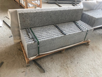 Prix de gros Bandes de marches d'escalier en granit gris pour l'extérieur G603 Marchepieds de marches en granit thermique sel et poivre