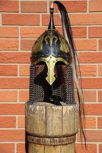 Casque Viking sca chainmail casque, casque en acier calibre 14 avec chainmail - Product Image 6