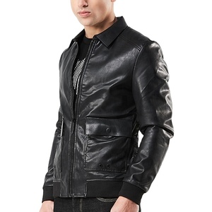 Chaqueta de cuero impermeable unisex, chaqueta de lana lavable y a prueba de viento con cuello levantado, fina y sostenible para hombres y mujeres - Product Image 1