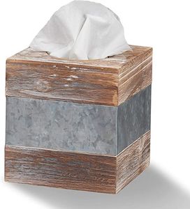 Galvanized Metal Steel Tissue Box Holder Rust-Resistant and Durable - Product Image 1