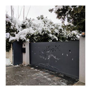 سياج من الألومنيوم أسعار ادنى طوي البوابة الرئيسية الباب تصميم الألومنيوم المقسى بوابة باب - Product Image 4