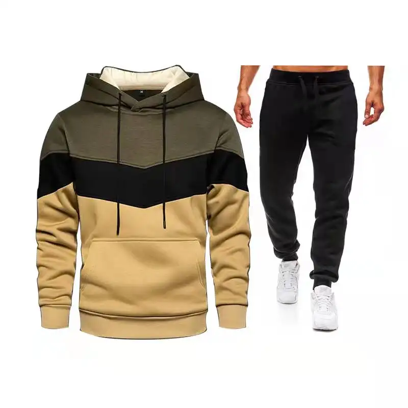 Men's fashion printed autumn winter Hoodie and pants suit sportswear casual slim fit men's sports shirt jogging sportswear