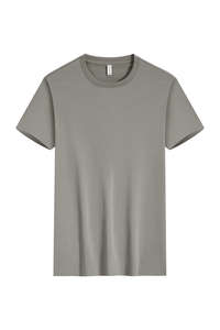 Oem customized High Quality 210g drop shoulde round neck t-shirt 100% cotton Custom Branded LOGO Printing Plain Men T Shirts - Product Image 2