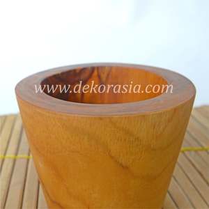 100% Mortero de madera de teca ecológico Utensilios de cocina naturales de 4,2 a 6 pulgadas de diámetro Tamaño de característica para una compatibilidad perfecta - Product Image 3