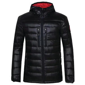 Chaqueta acolchada de invierno personalizada OEM para hombre, diseño de burbujas transpirables con cremallera con capucha a prueba de viento, material de lona de talla grande - Product Image 2