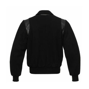 Vestes universitaires de l'équipe de baseball du secondaire sur mesure pour les enfants vente en gros Vestes en cuir d'hiver avec fermeture éclair Options de taille supérieure - Product Image 5