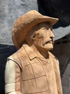 งานแกะสลักไม้สไตล์อินเดียนา งานแกะสลักคาวบอย - Product Image 4
