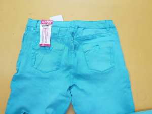 Pantalones de Algodón Chino de Alta Calidad para Niñas, Estilo Casual de Verano, Cintura Elástica con Botones, Lote de Stock de Bangladesh - Product Image 5
