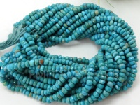 Perles rondes facettées en turquoise d'Arizona, faites à la main, pierres lâches certifiées par un tiers, pour la création de bijoux, un seul type, brin de 18 pouces