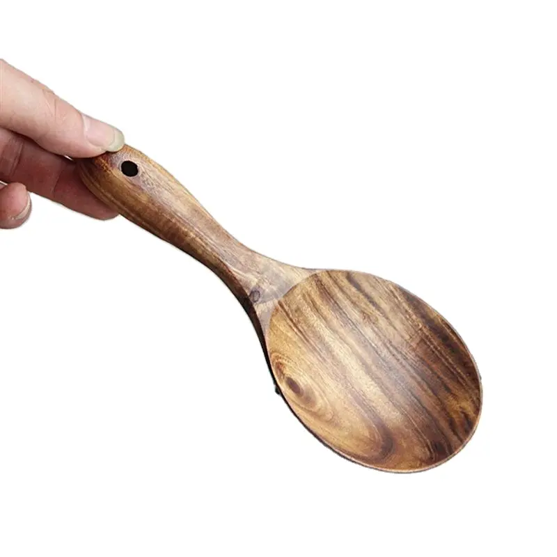 Houten Lepels 9 Inch Houten Rijst Paddle Opscheplepel Anti-aanbak Lepel Voor Keuken Gebruik Voor Aangepaste Grootte