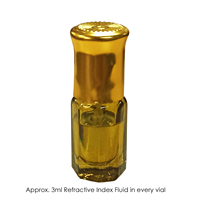 GEM Refractometer Calibration Fluid 2-Pack, 1.300-1.800 RI Range, 3ml Vials for Optical Instrument, OEM Packaging Available