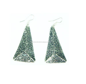 2026, venta al por mayor, pendientes africanos hechos a mano de madera, pendientes de esmalte hechos a mano azules, pendientes de cristal naranja de colibrí de latón - Product Image 5