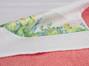 Juego de paños de cocina turcos de secado rápido, ecológicos, rectangulares con estampado floral, paño de cocina de color liso. - Product Image 3