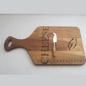 Resin & Mango Wood Chopping <b>Block</b> with Knife Set wholesale Handmade Wall <b>Mounted</b> Chopping Board Cheese Board - Product Image 2