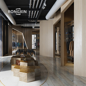 Indumenti abbigliamento Display tavolo negozio negozio al dettaglio espositore per interni abiti da banco stand <span class=keywords><strong>Vintage</strong></span> nero opaco e marrone - Product Image 1
