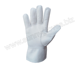 ถุงมือเชื่อมอาร์กอนในหนัง Cowhide แยกกับทนความร้อนเรียงรายสำหรับการป้องกันเพิ่มเติม - Product Image 5