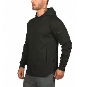 2021 ropa de algodón de los hombres Fitness abrigos ropa deportiva gimnasio entrenamiento deportes Sudadera con capucha - Product Image 6