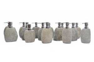 เครื่องจ่ายสบู่ในห้องน้ำห้องอาบน้ำ,ทำจากไม้กลายเป็นหินโมรารูปทรงธรรมชาติตามสั่งสำหรับโรงแรมรีสอร์ท - Product Image 6