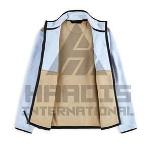 Sherpa Bomber Jacket Men White <b>Blanket</b> Soft Sherpa Fleece Heavy <b>Weight</b> Jacket Fleece Full Zipper Coat - Product Image 2