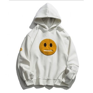 Sudadera con capucha unisex, ropa de calle de alta calidad, con botón bordado personalizado, toalla, nueva - Product Image 1