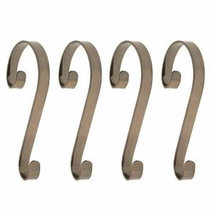 Juego de 3 elegantes soportes de media de metal de latón para decoraciones navideñas - Product Image 5