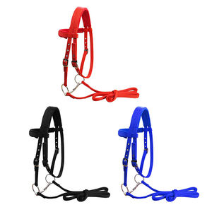 บังเหียนม้าคุณภาพสูงแบบใหม่ สายบังเหียนหนา อุปกรณ์ขี่ม้า สายรัดศีรษะแบบถอดได้ ห่วงรัดปากแบบ Snaffle ทำจาก PU สีตามสั่ง - Product Image 1