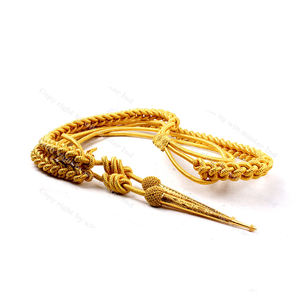 Aiguillette-uniforme de ceremonia dorado personalizado, cordón de hombro - Product Image 5