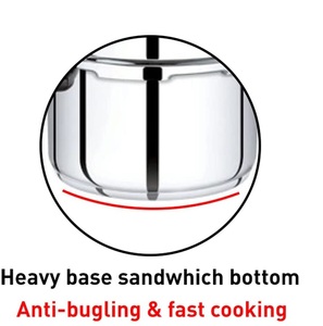 Reve 3 Quart nhỏ Nồi áp suất nhôm đôi van an toàn cho tất cả các cooktops bếp <span class=keywords><strong>Top</strong></span> đồ nấu nướng - Product Image 2