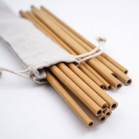 Pailles à boire en bambou écologiques réutilisables, directement de l'usine, ensemble de pailles naturelles et organiques avec brosse de nettoyage pour restaurants