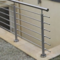 Balustrade de rambarde en acier inoxydable et Aluminium, barre de balustrade, d'escalier de balcon