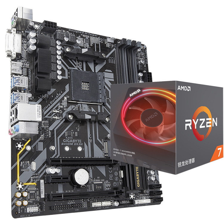 GIGABYTE B450M DS3H Micro ATX Motherboard for AMD Ryzen 5 5600G