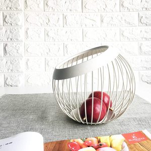 Cesta de hierro de alta calidad para frutas y cuencos, cesta de alambre moderna para cocina, decoración hecha a mano, con cable - Product Image 4