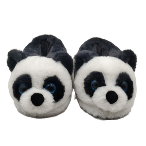공장 아울렛 사용자 정의 참신 따뜻한 겨울 동물 팬더 슬리퍼 부드러운 플러시 침실 부드러운 단독 실내 슬리퍼 - Product Image 3