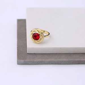 Bagues rondes en pierre de grenat, bijoux, vente en gros, Sterling 925 - Product Image 2