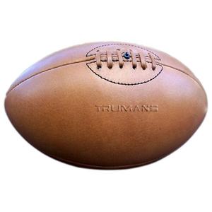 Pelota de rugby y fútbol americano Retro de la mejor calidad hecha a mano de cuero genuino de estilo antiguo vintage hecha a mano de Pakistán - Product Image 4