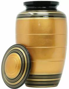 Belles urnes rondes en laiton faites à la main pour la maison taille de forme personnalisée pour les humains animaux de compagnie fournitures funéraires de crémation - Product Image 4