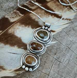 Beau pendentif en argent avec pierres précieuses dorées pour femmes 925 pendentif en argent sterling massif bijoux de déclaration pour grossiste ODM - Product Image 1