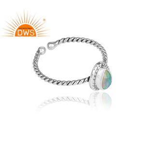 Ethiopian <b>Opal</b> Bezel Set <b>Ring</b> Fine <b>Silver</b> Jewelry Supplier Fashion Designer 925 <b>Silver</b> <b>Ring</b> Jewelry - Product Image 2